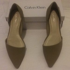 Nude Calvin Klein Flats - size 8